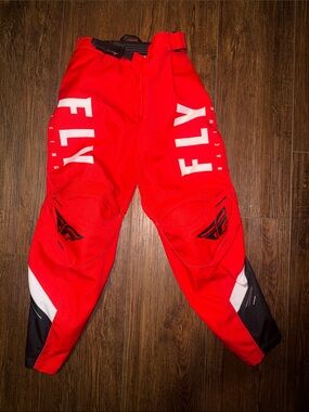 Fly Racing Kids Red Motocross Pants